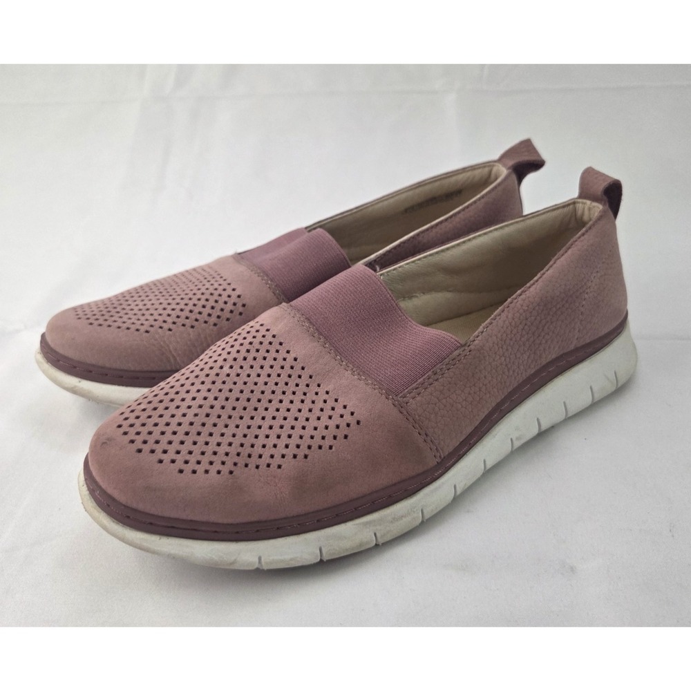 Vionic Roxan Slip On Sneakers Womens 8 Pink Suede Athleisure Sporty Chic